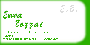 emma bozzai business card